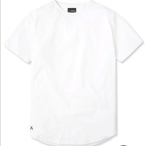 NWT cuts clothing crew curve hem t-shirt in optic white